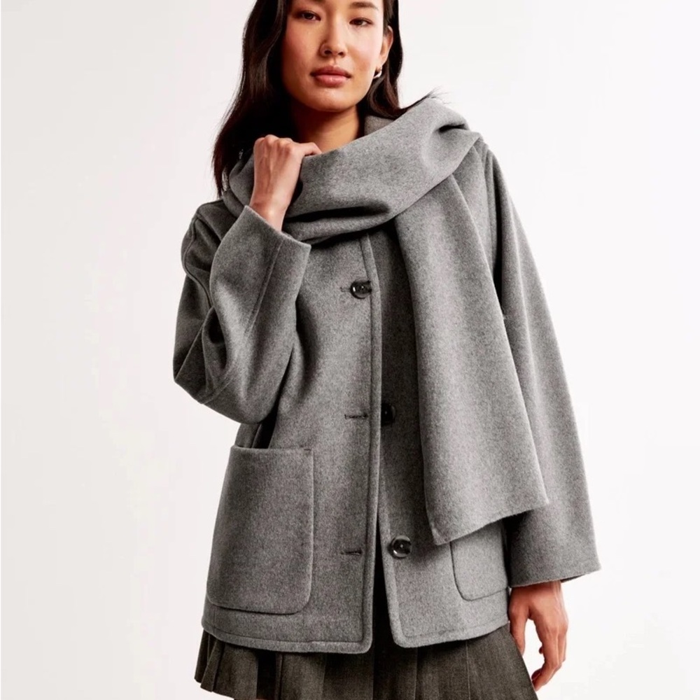 Abercrombie & Fitch Gray Pea Coat